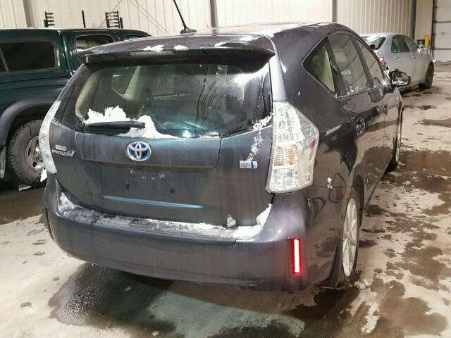 JTDZN3EU2E3342688 - 2014 TOYOTA PRIUS V GRAY photo 4