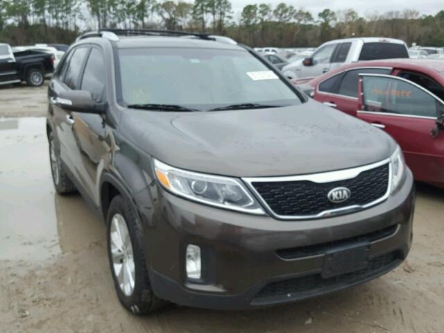 5XYKU4A7XEG436324 - 2014 KIA SORENTO EX GRAY photo 1