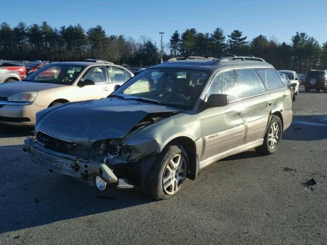 4S3BH675837611914 - 2003 SUBARU LEGACY OUT GREEN photo 2