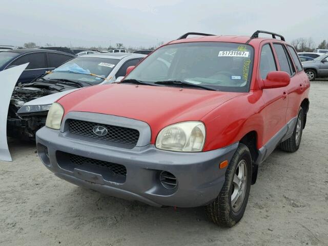 KM8SB12B53U478995 - 2003 HYUNDAI SANTA FE G RED photo 2