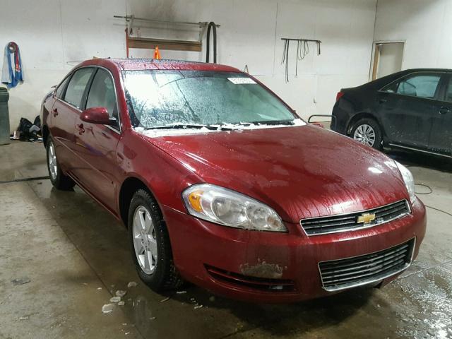 2G1WT58K981361076 - 2008 CHEVROLET IMPALA LT RED photo 1