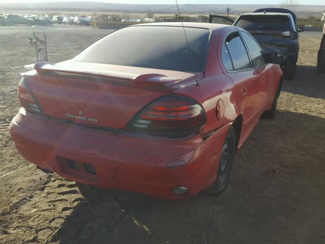 1G2NF52E44C204190 - 2004 PONTIAC GRAND AM S RED photo 4