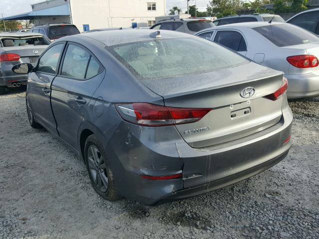 KMHD84LF0HU151289 - 2017 HYUNDAI ELANTRA SE GRAY photo 3