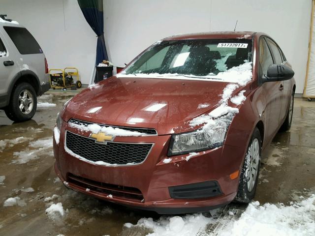 1G1PC5SH1C7234528 - 2012 CHEVROLET CRUZE LS MAROON photo 2