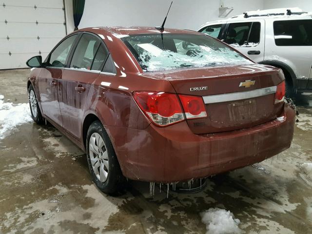 1G1PC5SH1C7234528 - 2012 CHEVROLET CRUZE LS MAROON photo 3