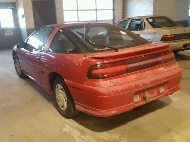 4A3CF44B0PE039096 - 1993 MITSUBISHI ECLIPSE GS RED photo 3