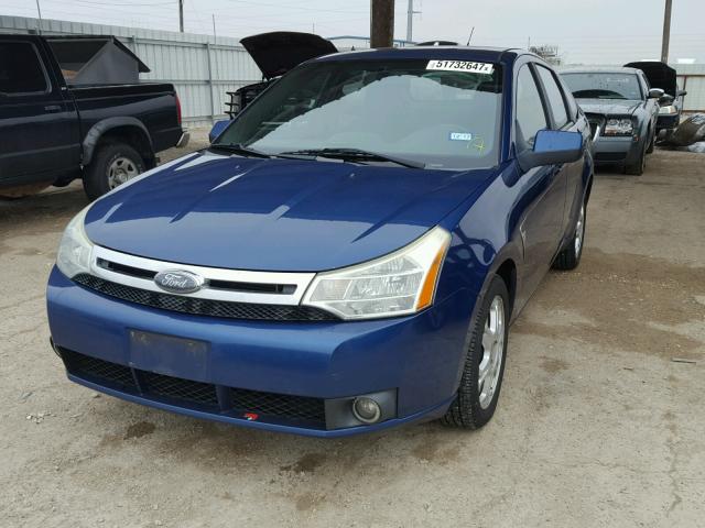 1FAHP35N08W266346 - 2008 FORD FOCUS SE BLUE photo 2