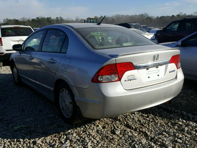 JHMFA36209S009086 - 2009 HONDA CIVIC HYBR SILVER photo 3