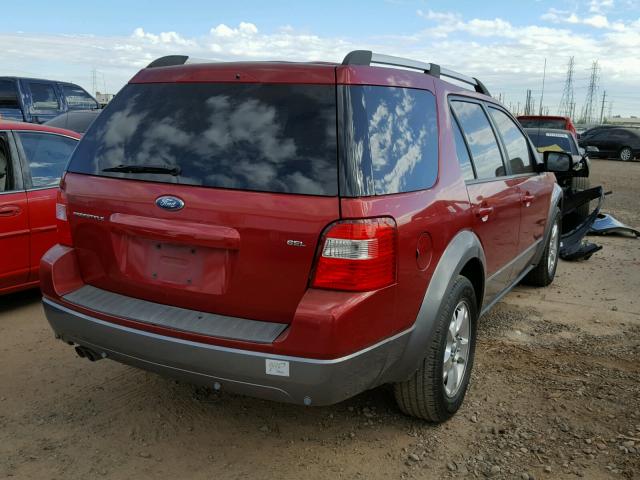 1FMDK02186GA32868 - 2006 FORD FREESTYLE RED photo 4