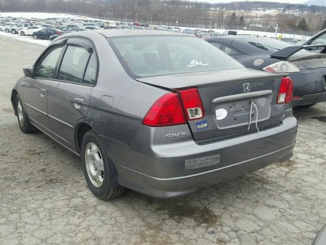 JHMES95634S009415 - 2004 HONDA CIVIC HYBR GRAY photo 3