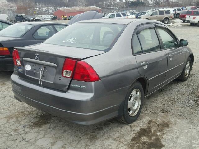 JHMES95634S009415 - 2004 HONDA CIVIC HYBR GRAY photo 4