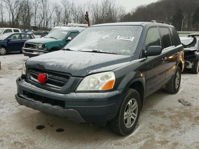 5FNYF18555B043619 - 2005 HONDA PILOT EXL GRAY photo 2