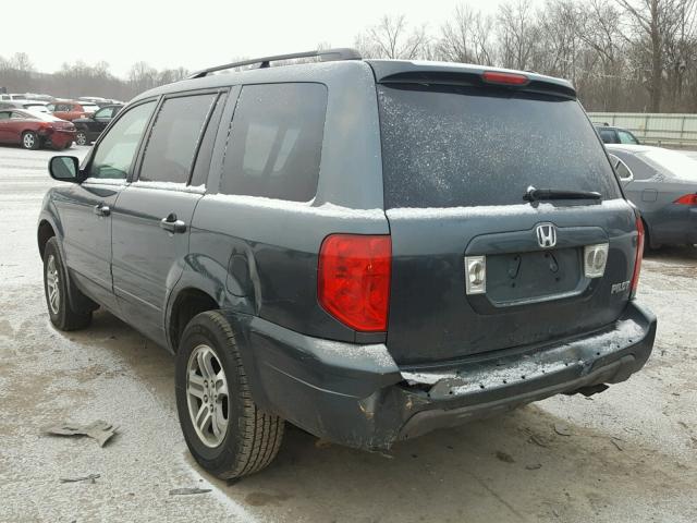 5FNYF18555B043619 - 2005 HONDA PILOT EXL GRAY photo 3