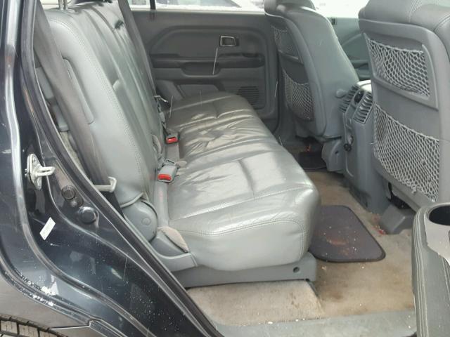 5FNYF18555B043619 - 2005 HONDA PILOT EXL GRAY photo 6