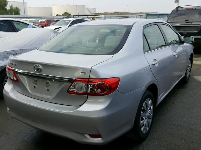 JTDBU4EE4DJ122241 - 2013 TOYOTA COROLLA BA SILVER photo 4