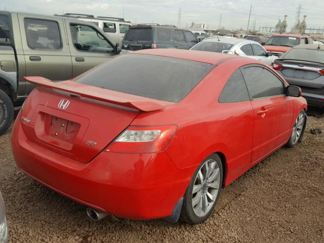 2HGFG2A53BH700977 - 2011 HONDA CIVIC SI RED photo 4