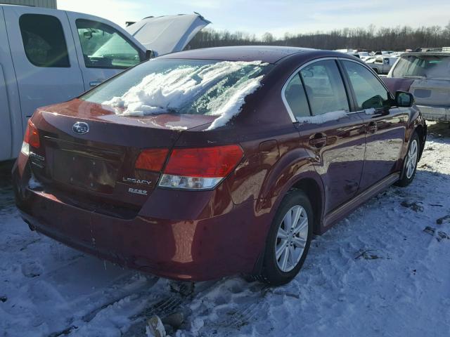 4S3BMBA63C3006728 - 2012 SUBARU LEGACY 2.5 RED photo 4