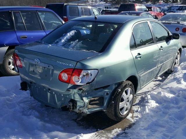 2T1BR32E85C402077 - 2005 TOYOTA COROLLA CE GREEN photo 4