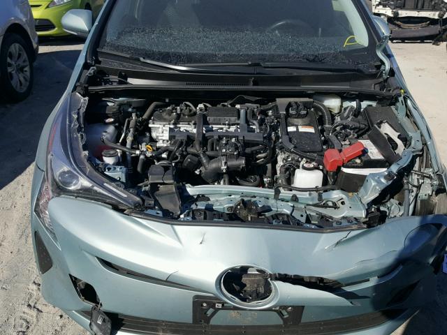 JTDKBRFU2G3022009 - 2016 TOYOTA PRIUS BLUE photo 9