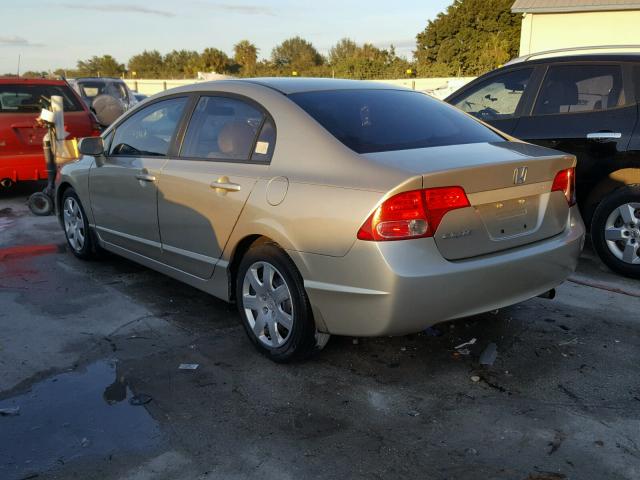 1HGFA16598L089580 - 2008 HONDA CIVIC LX TAN photo 3