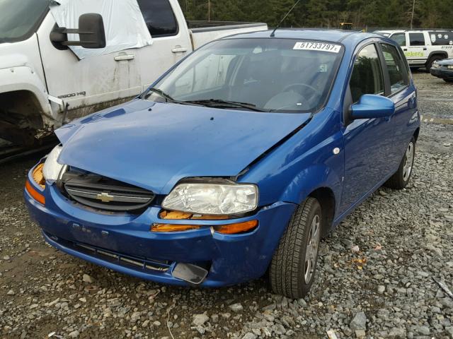 KL1TD66697B757839 - 2007 CHEVROLET AVEO BASE BLUE photo 2