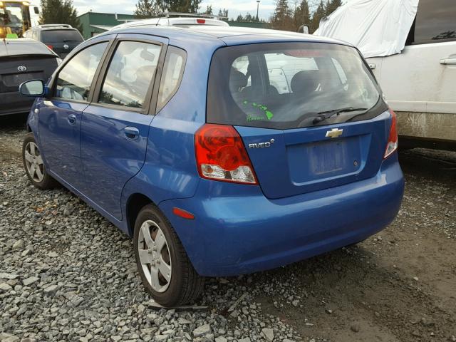 KL1TD66697B757839 - 2007 CHEVROLET AVEO BASE BLUE photo 3