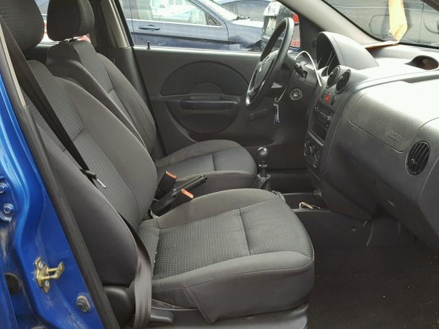 KL1TD66697B757839 - 2007 CHEVROLET AVEO BASE BLUE photo 5