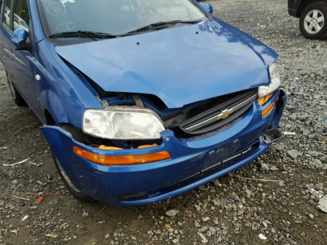 KL1TD66697B757839 - 2007 CHEVROLET AVEO BASE BLUE photo 9