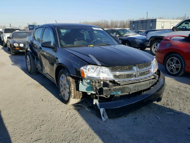 1C3CDZABXDN770936 - 2013 DODGE AVENGER SE BLACK photo 1