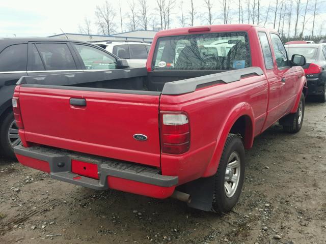 1FTYR14U21PA78381 - 2001 FORD RANGER SUP RED photo 4