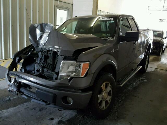 1FTFX1EV9AFD63086 - 2010 FORD F150 SUPER GRAY photo 2