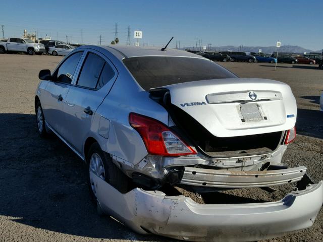 3N1CN7AP6CL927517 - 2012 NISSAN VERSA S SILVER photo 3