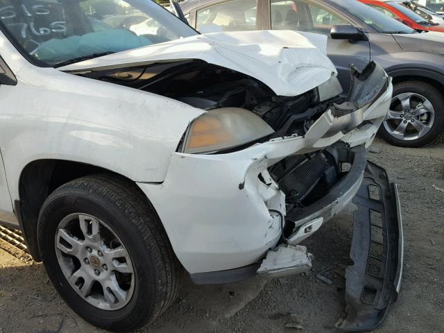 2HNYD18954H515765 - 2004 ACURA MDX TOURIN WHITE photo 9