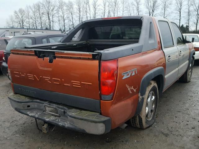 3GNEK12Z55G201646 - 2005 CHEVROLET AVALANCHE ORANGE photo 4