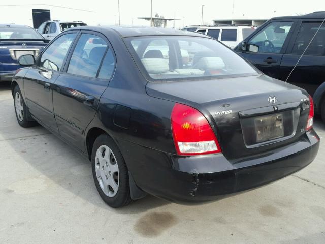 KMHDN45DX3U503064 - 2003 HYUNDAI ELANTRA GL BLACK photo 3