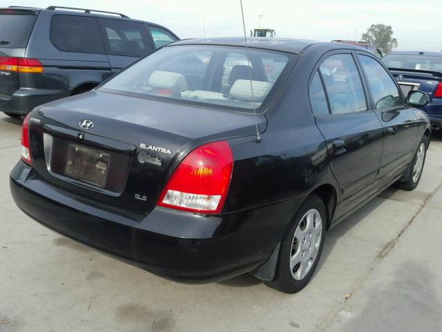 KMHDN45DX3U503064 - 2003 HYUNDAI ELANTRA GL BLACK photo 4