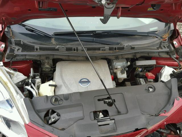 1N4AZ0CP8DC404287 - 2013 NISSAN LEAF S RED photo 7