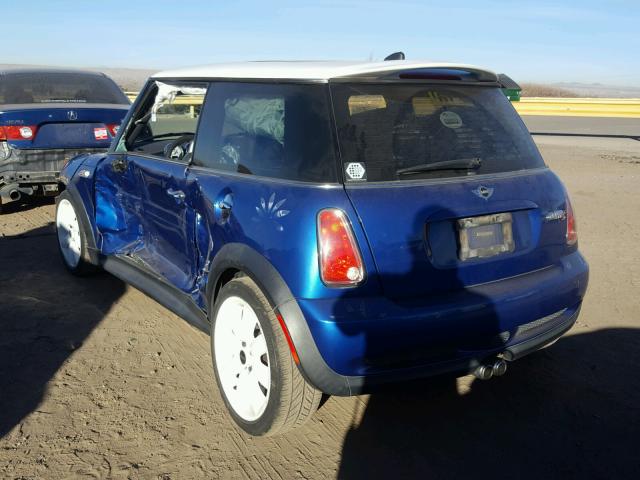 WMWRE33556TL24602 - 2006 MINI COOPER S BLUE photo 3