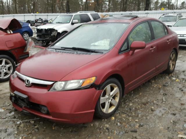 1HGFA16897L119850 - 2007 HONDA CIVIC EX RED photo 2