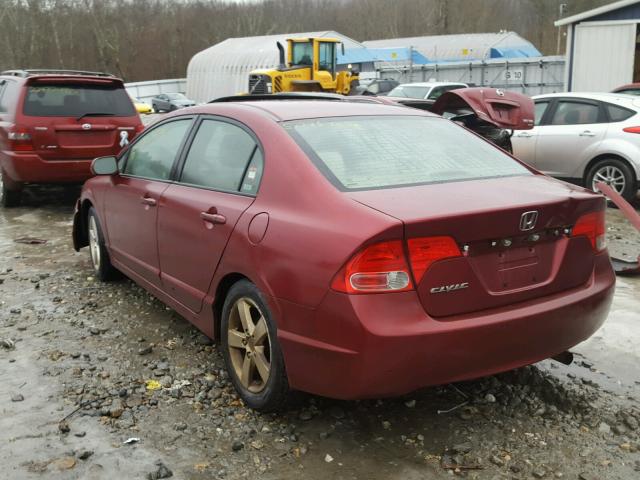 1HGFA16897L119850 - 2007 HONDA CIVIC EX RED photo 3