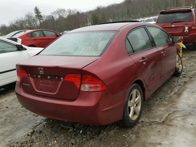 1HGFA16897L119850 - 2007 HONDA CIVIC EX RED photo 4