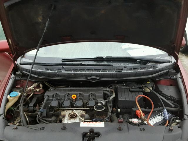 1HGFA16897L119850 - 2007 HONDA CIVIC EX წითელი ფოტო 7