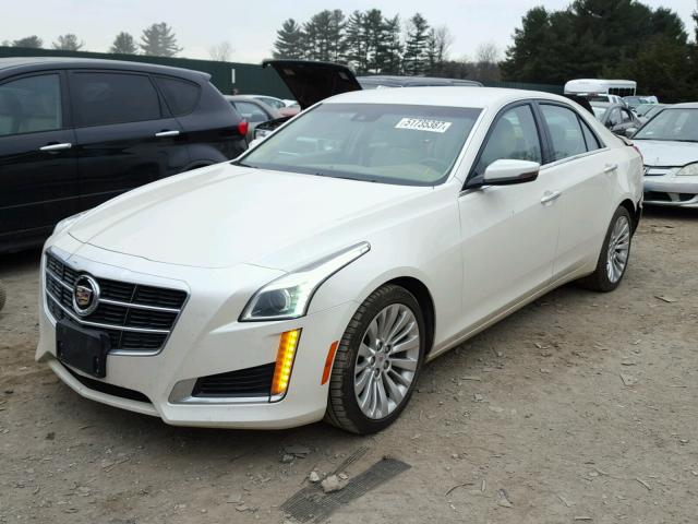 1G6AX5S34E0176497 - 2014 CADILLAC CTS LUXURY WHITE photo 2