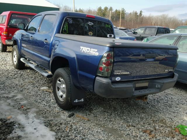 5TELU42N47Z446020 - 2007 TOYOTA TACOMA DOU BLUE photo 3