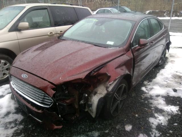 3FA6P0K95FR171665 - 2015 FORD FUSION TIT BURGUNDY photo 2