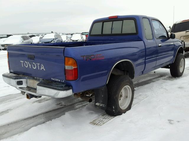 4TAWN72NXVZ254634 - 1997 TOYOTA TACOMA XTR PURPLE photo 4