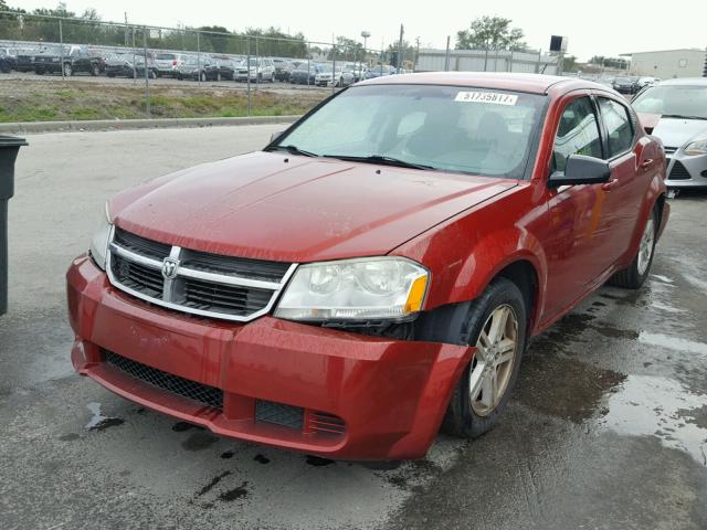 1B3LC56K28N140092 - 2008 DODGE AVENGER SX RED photo 2