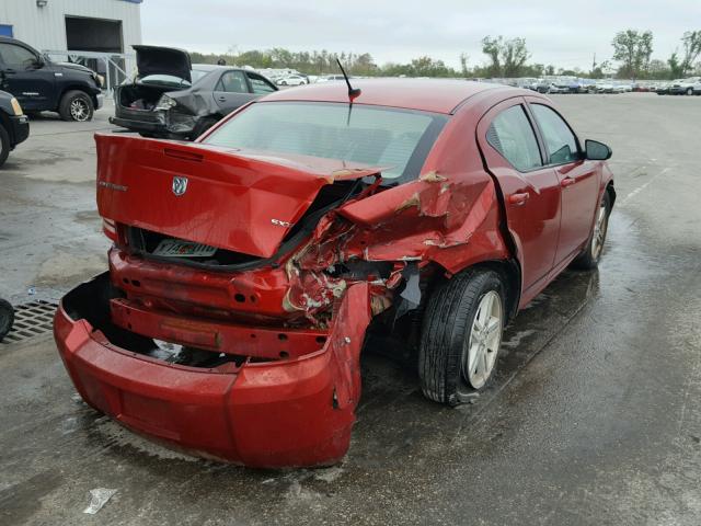 1B3LC56K28N140092 - 2008 DODGE AVENGER SX RED photo 4