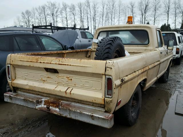 F25YRD03713 - 1968 FORD F-100 YELLOW photo 4