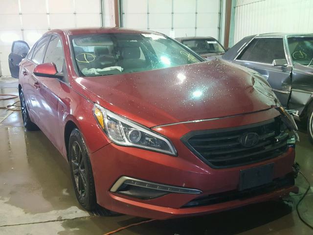 5NPE24AF1FH124347 - 2015 HYUNDAI SONATA SE RED photo 1